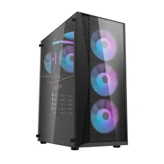 Корпус комп'ютерний Darkflash DK352 Plus + 4 вентилятори Black