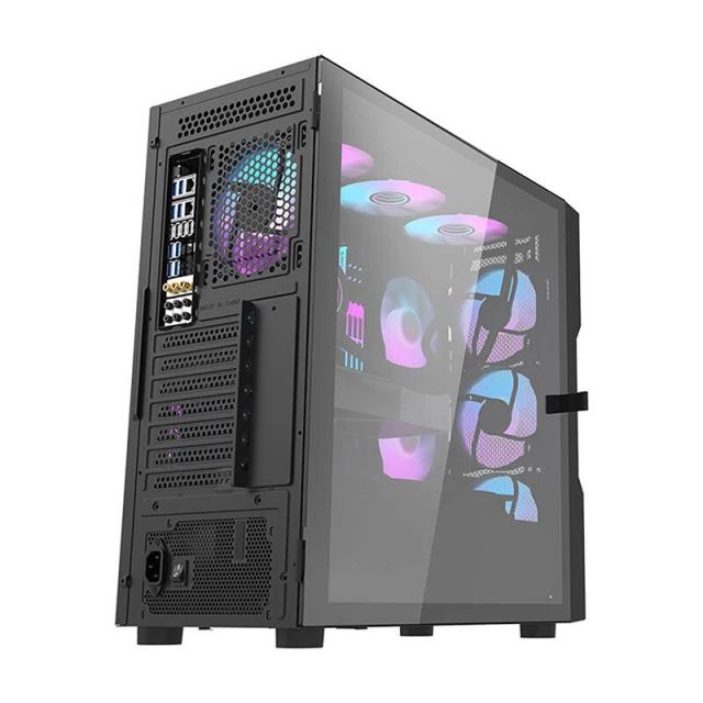 Корпус комп'ютера DARKFLASH DK431 Mesh + 4 вентилятори ARGB Black (DK431 Mesh Black)