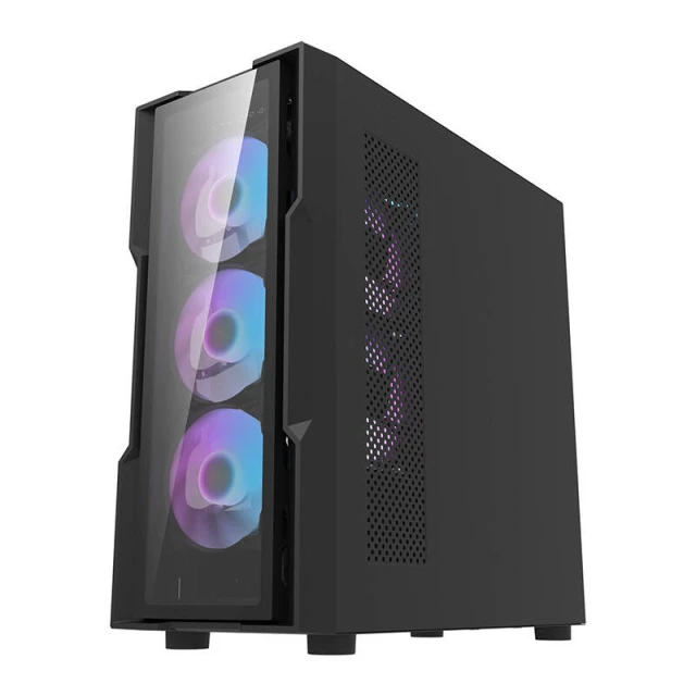 Корпус комп'ютерний Darkflash DK431 Glass + 4 вентилятори RGB Black (DK431)