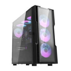 Корпус комп'ютерний Darkflash DK431 Glass + 4 вентилятори RGB Black (DK431)