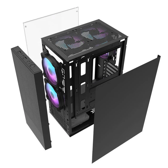 Корпус компьютерный Darkflash A290 + 3 вентилятора Black