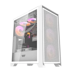 Корпус компьютерный Darkflash DRX70 Mesh + 4 вентилятора RGB White (DRX70 MESH WHITE)