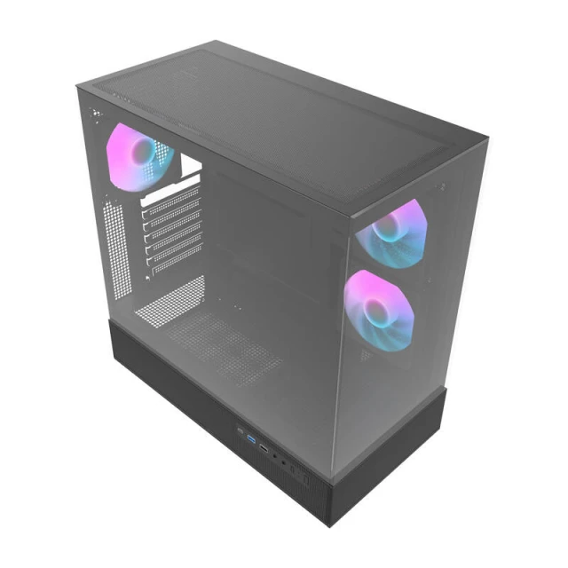 Корпус комп'ютера Darkflash DPX90 + 3 вентилятори Black (DPX90 Black)