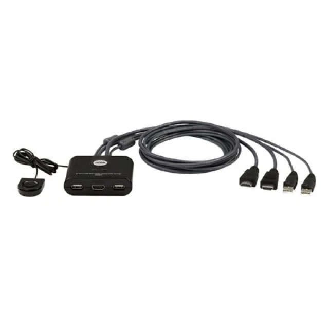 Перемикач Aten KVM CS22HF 2-портовий USB FHD HDMI (4710469341304)
