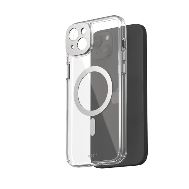 Чохол Moshi iGlaze для iPhone 15 Plus Luna Silver with MagSafe (99MO231002)