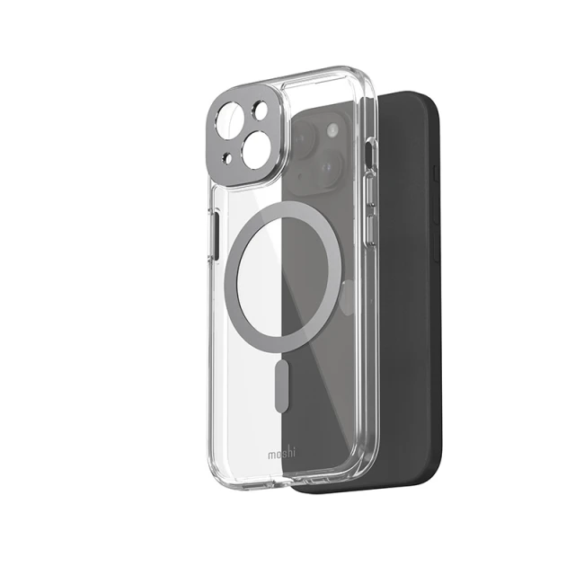 Чохол Moshi iGlaze для iPhone 15 Meteorite Gray with MagSafe (99MO231005)