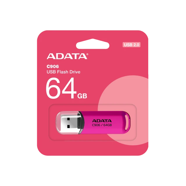 USB-накопичувач Adata C906 64 ГБ Pink (4711085945105)