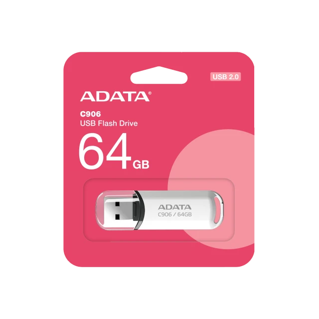USB-флешка Adata C906 64 ГБ USB 2.0 White (4711085945518)