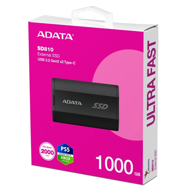 Внешний Adata SSD-накопитель SD810 1 ТБ Black (4711085945754)