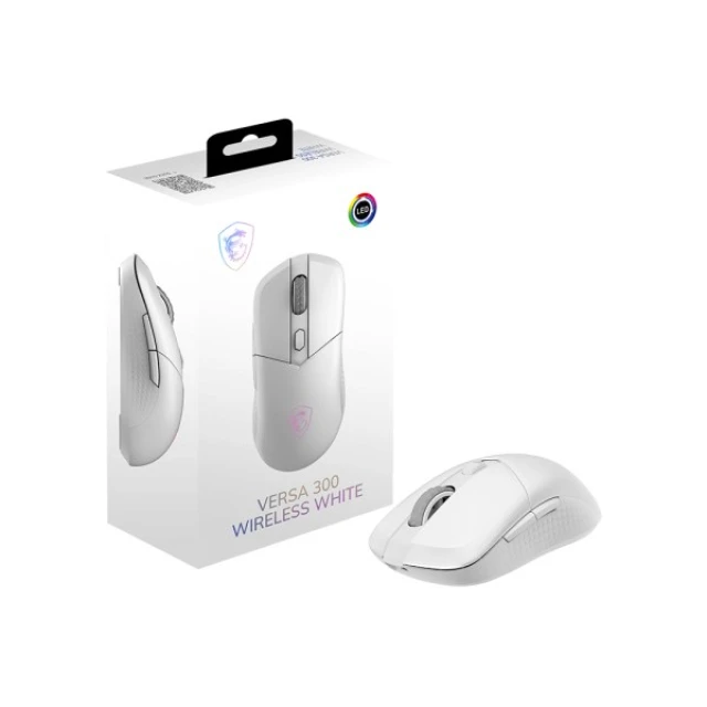 Миша MSI VERSA 300 WIRELESS бездротова 2.4 GHz + Bluetooth White (4711377284820)