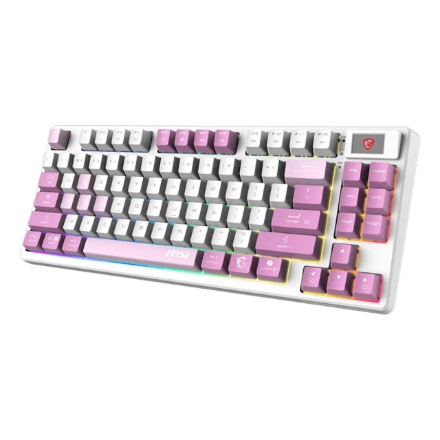 Клавіатура MSI Forge GK600 TKL W ігрова US розкладка Violet (4711377307178)