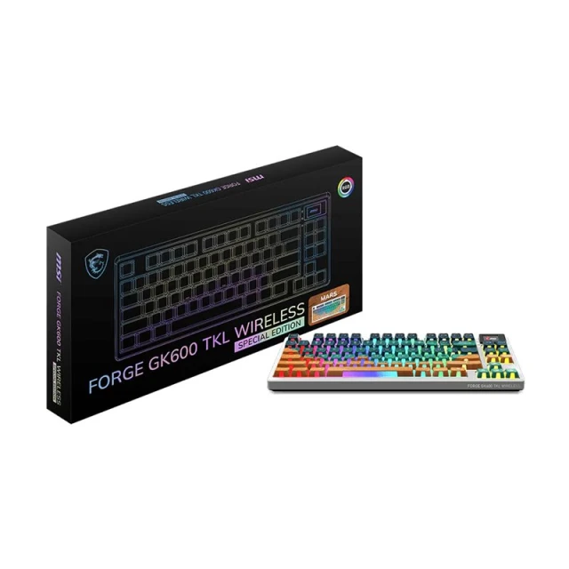 Клавіатура MSI FORGE GK600 TKL WIRELESS MARS ігрова бездротова Bluetooth US розкладка (4711377377768)