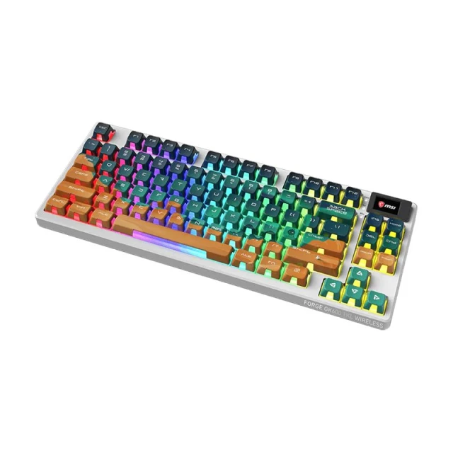 Клавіатура MSI FORGE GK600 TKL WIRELESS MARS ігрова бездротова Bluetooth US розкладка (4711377377768)