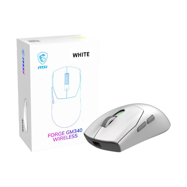Миша MSI FORGE GM340 WIRELESS бездротова ігрова 2.4 GHz Bluetooth White (4711377425483)