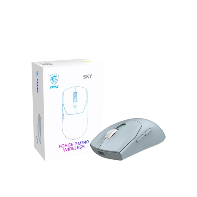 Миша MSI FORGE GM340 Wireless бездротова ігрова Sky (4711377425506)
