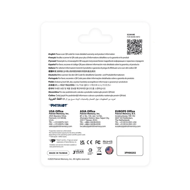 USB-флешка Patriot Memory Tab T560 128 ГБ Dual USB Type-A / Type-C 120 МБ/с (4711378429893)