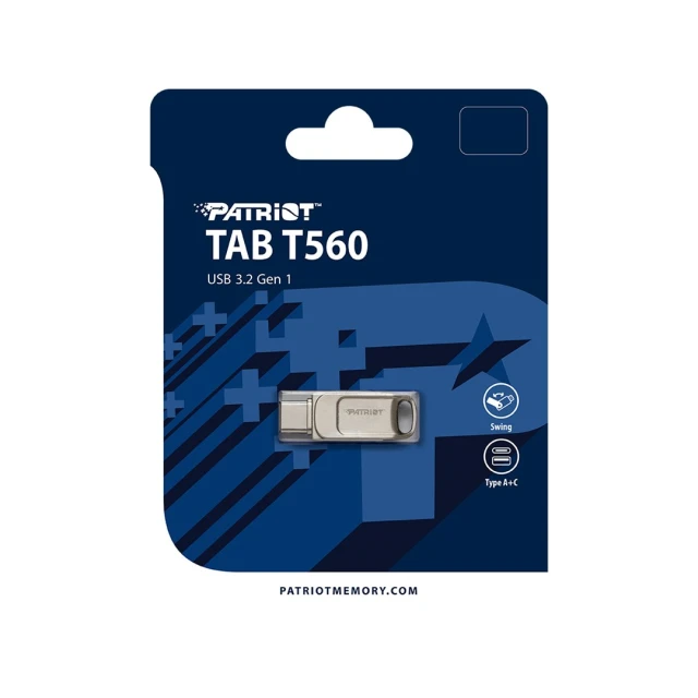 USB-флешка Patriot Memory Tab T560 256 ГБ Dual USB Type-A / Type-C 120 МБ/с (4711378429909)