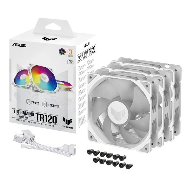 Вентилятор Asus TUF Gaming TR120 ARGB 3 шт White (4711387297513)