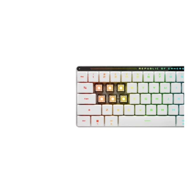 Клавіатура Asus ROG Falchion RX Low Profile ігрова бездротова USB + Bluetooth німецька розкладка White (4711387334232)