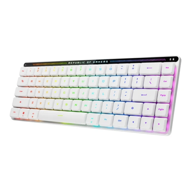 Клавіатура Asus ROG Falchion RX Low Profile ігрова бездротова USB + Bluetooth німецька розкладка White (4711387334232)