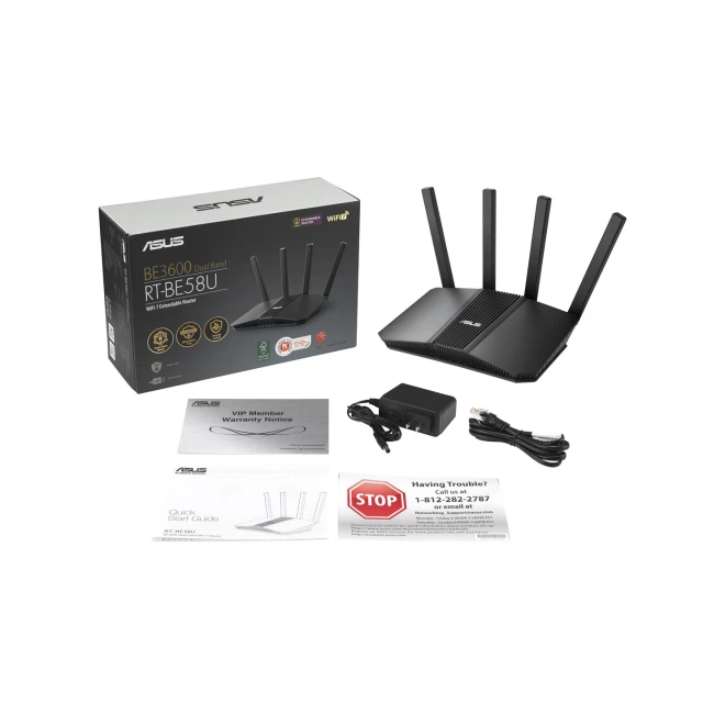 Роутер Asus RT-BE58U BE3600 Dual Band WiFi 7 (4711387452943)