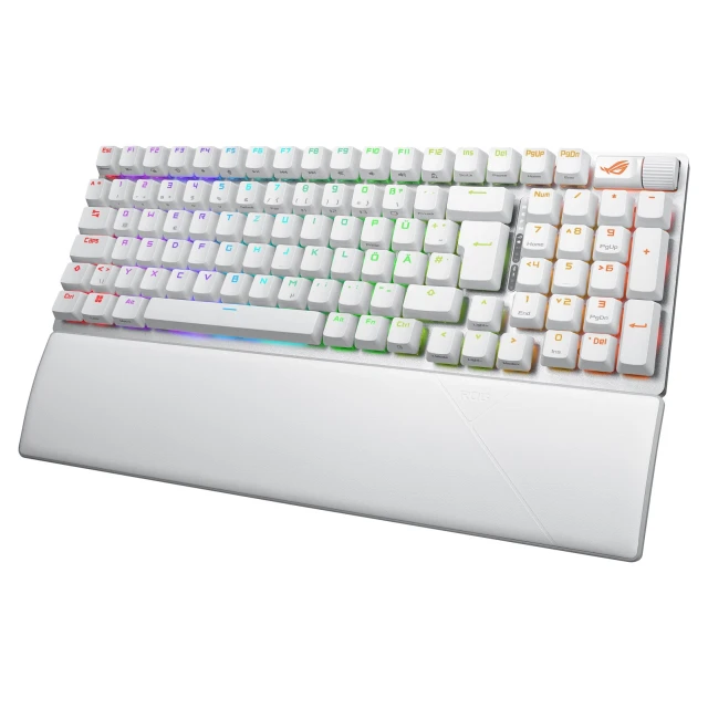 Клавіатура Asus ROG Strix Scope II 96 Wireless бездротова ігрова USB + RF Wireless + Bluetooth німецька розкладка White (4711387487075)