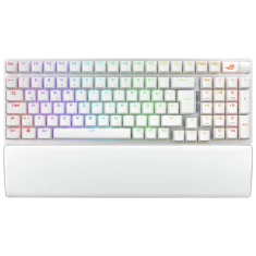 Клавіатура Asus ROG Strix Scope II 96 Wireless бездротова ігрова USB + RF Wireless + Bluetooth німецька розкладка White (4711387487075)