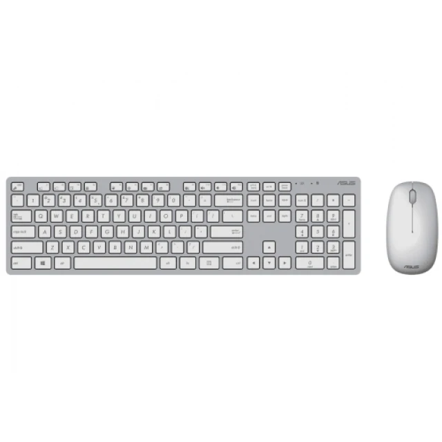 Комплект клавіатура + миша Asus W5000 бездротовий US розкладка White (4711387538500)