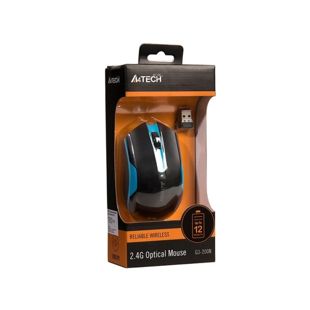 Миша A4Tech V-Track G3-200N-1 оптична 1000 DPI Black (4711421929448)