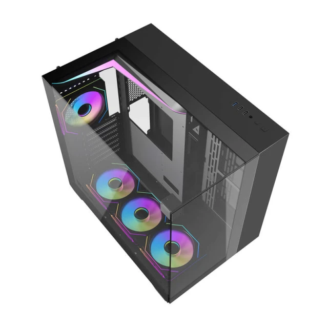 Корпус компьютера Darkflash TH285 + 4 вентилятора (Black)
