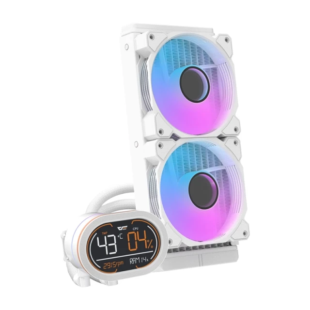 Охолодження водяне Darkflash DH240D 2x120mm White (DH240D WHITE)