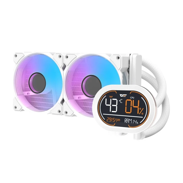 Охолодження водяне Darkflash DH240D 2x120mm White (DH240D WHITE)