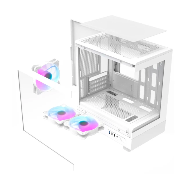 Корпус комп'ютерний Darkflash DB330M White + 3 вентилятора (DB330M)