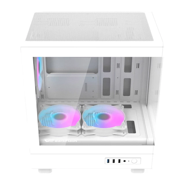 Корпус комп'ютерний Darkflash DB330M White + 3 вентилятора (DB330M)