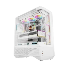 Корпус комп'ютерний DARKFLASH DY460 + 4 вентилятори ARGB White (4711527006159)
