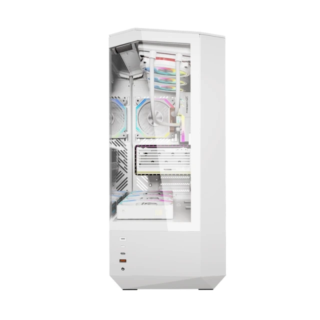 Корпус комп'ютерний DARKFLASH DY460 + 4 вентилятори ARGB White (4711527006159)