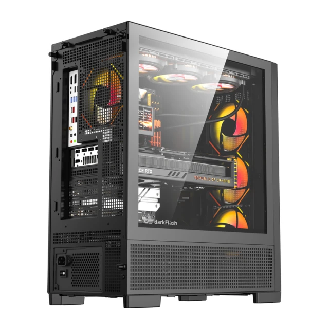 Корпус компьютерный Darkflash Airnova + 3 вентилятора Black (AIRNOVA BLK +3F)
