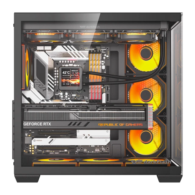 Корпус комп'ютерний Darkflash C280 Black + 7 вентиляторів (C280 BLK +7F)