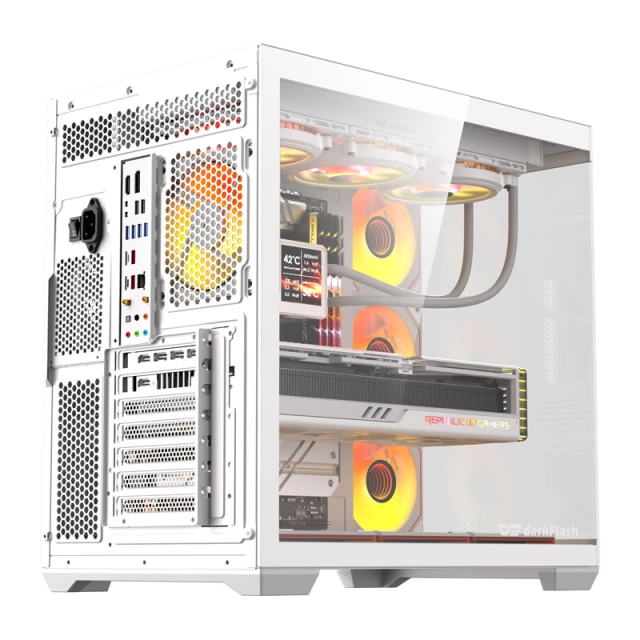 Корпус комп'ютерний DarkFlash C280 White з 7 вентиляторами (C280 WHT +7F)