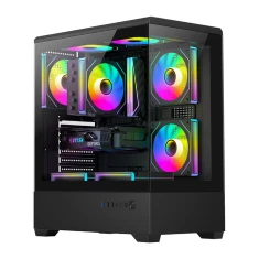 Корпус компьютерный DarkFlash C365 Black + 5 вентиляторов