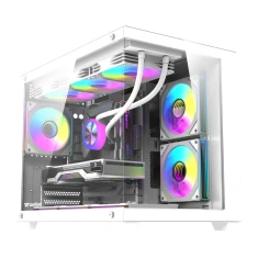 Корпус комп'ютерний Darkflash B275 PRO White + 6 вентиляторів