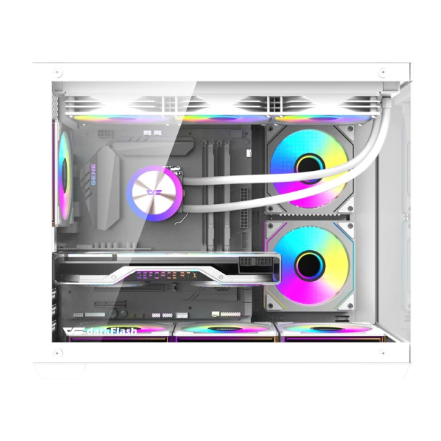 Корпус компьютерный Darkflash B275 PRO White + 6 вентиляторов