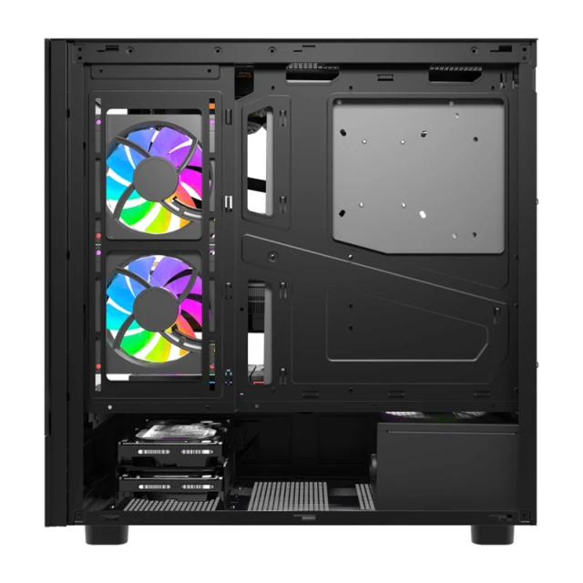 Корпус комп'ютерний Darkflash DS950V з дисплеєм 6 вентиляторів Black (DS950 SCRN BLK +6F)