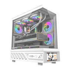 Корпус комп'ютера DarkFlash DS950V White з дисплеєм + 6 вентиляторів