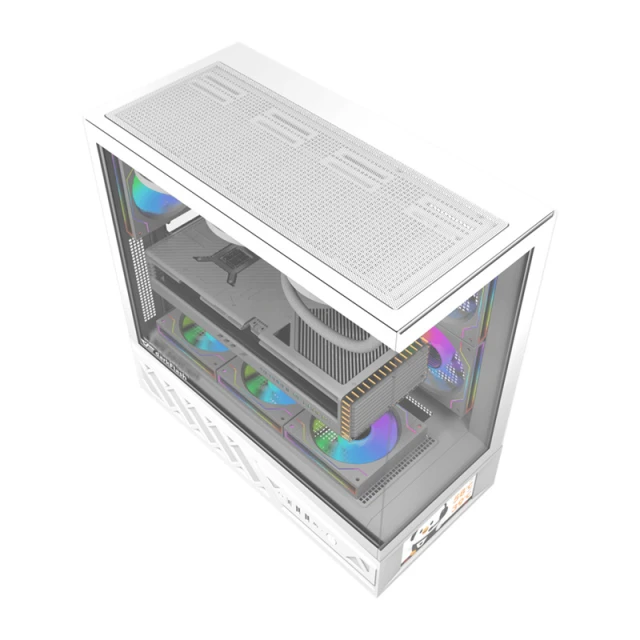 Корпус комп'ютера DarkFlash DS950V White з дисплеєм + 6 вентиляторів