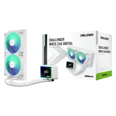 Рідинне охолодження Asrock Challenger 240 Digital White (4711581493476)