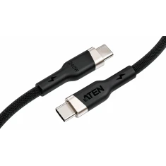 Кабель Aten 2L-3101P240 USB-C на USB-C 240 Вт в оплетенні 1 м (4711581522589)