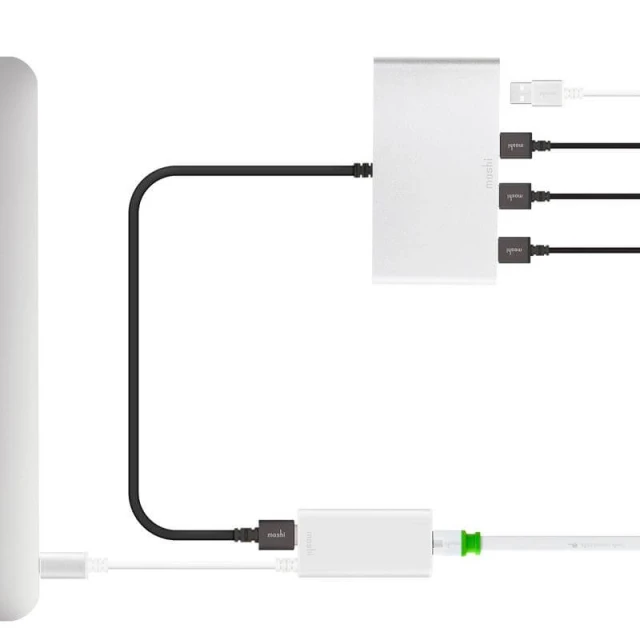 Адаптер Moshi USB-C to Gigabit Ethernet Silver (99MO084203)