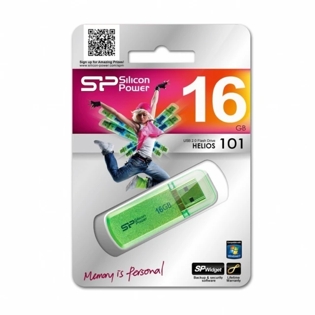 USB-флешка Silicon Power Helios 101 16 GB USB 2.0 Green (4712702617306)