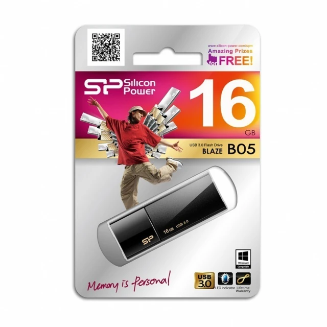 USB-накопитель Silicon Power Blaze B05 16 ГБ USB 3.0 Black (4712702632460)